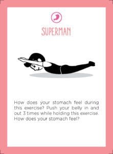 Superman pose card