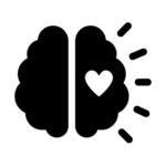 heart in brain icon
