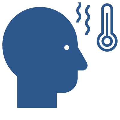 person feeling hot icon