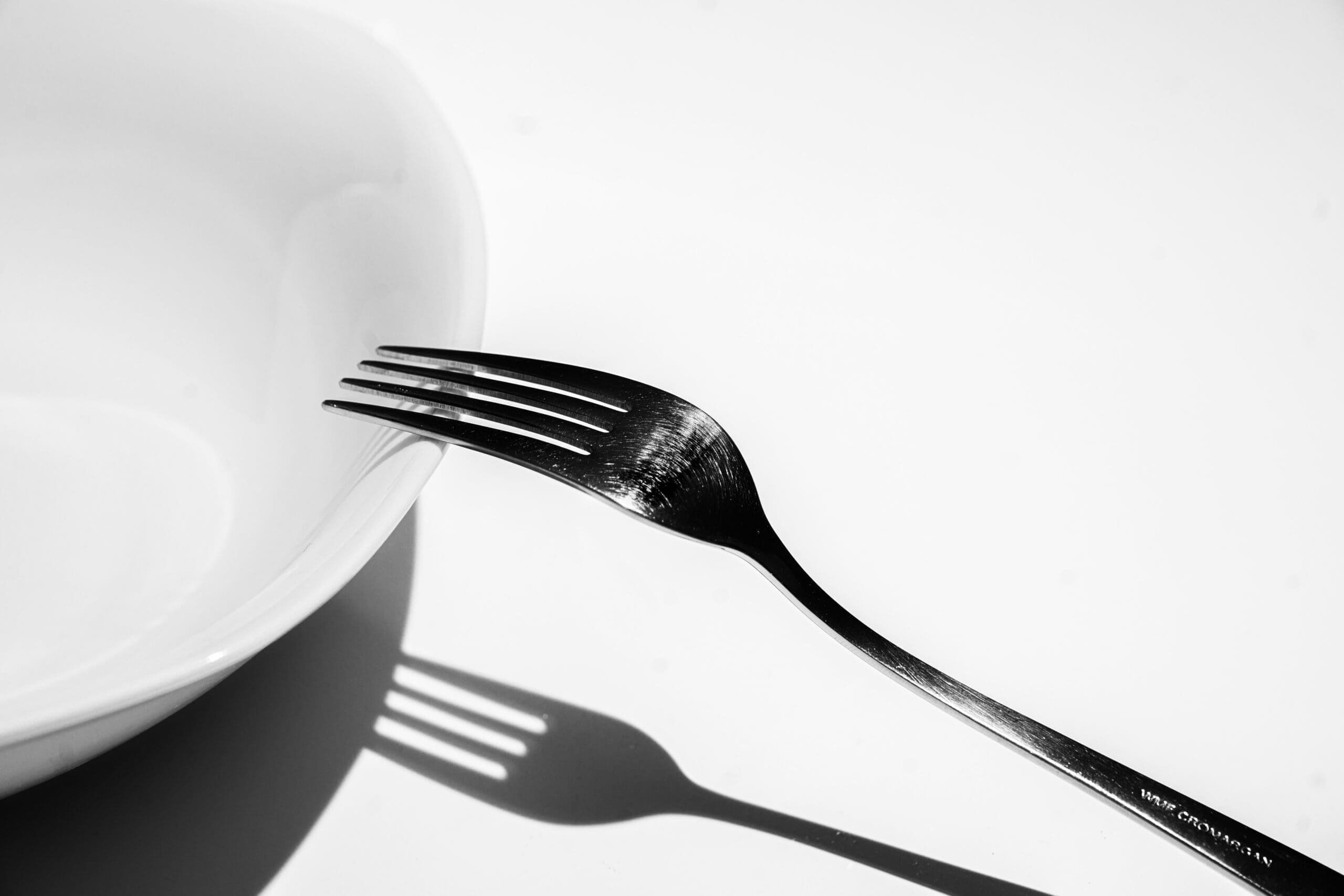 a fork and bowl representing feeding